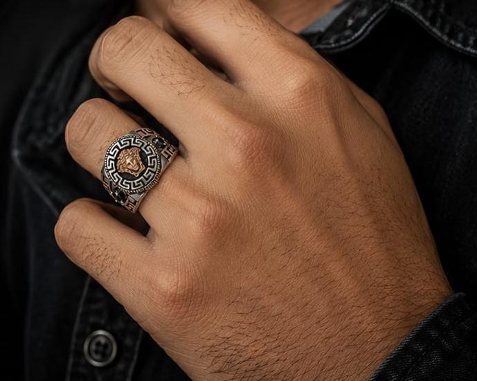 Medusa 925 Sterling Silver Ring