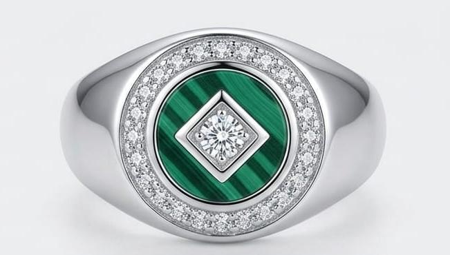 Silvoraa Royale Malachite Ring