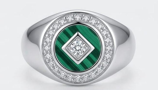 Silvoraa Royale Malachite Ring