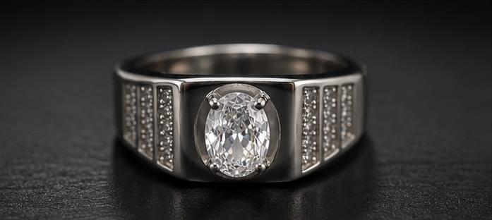 Royal Solitaire Silver Ring